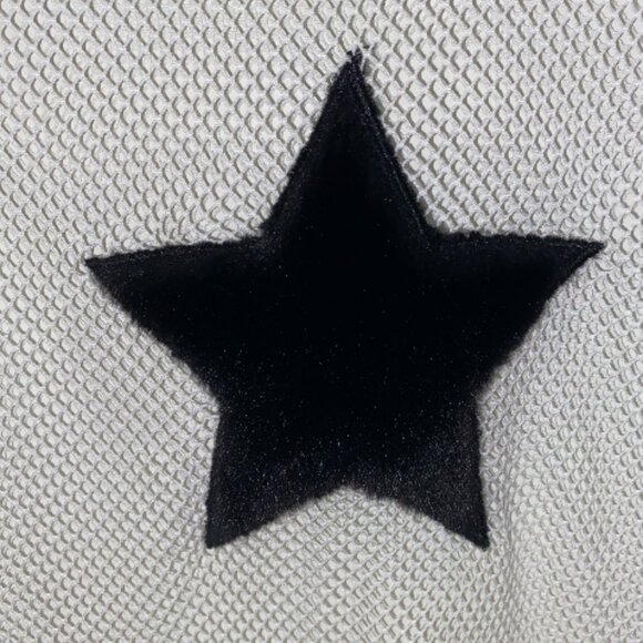 Tunnel Vision White Fishnet Fuzzy Star Long Sleeve Top - Picture 3 of 4